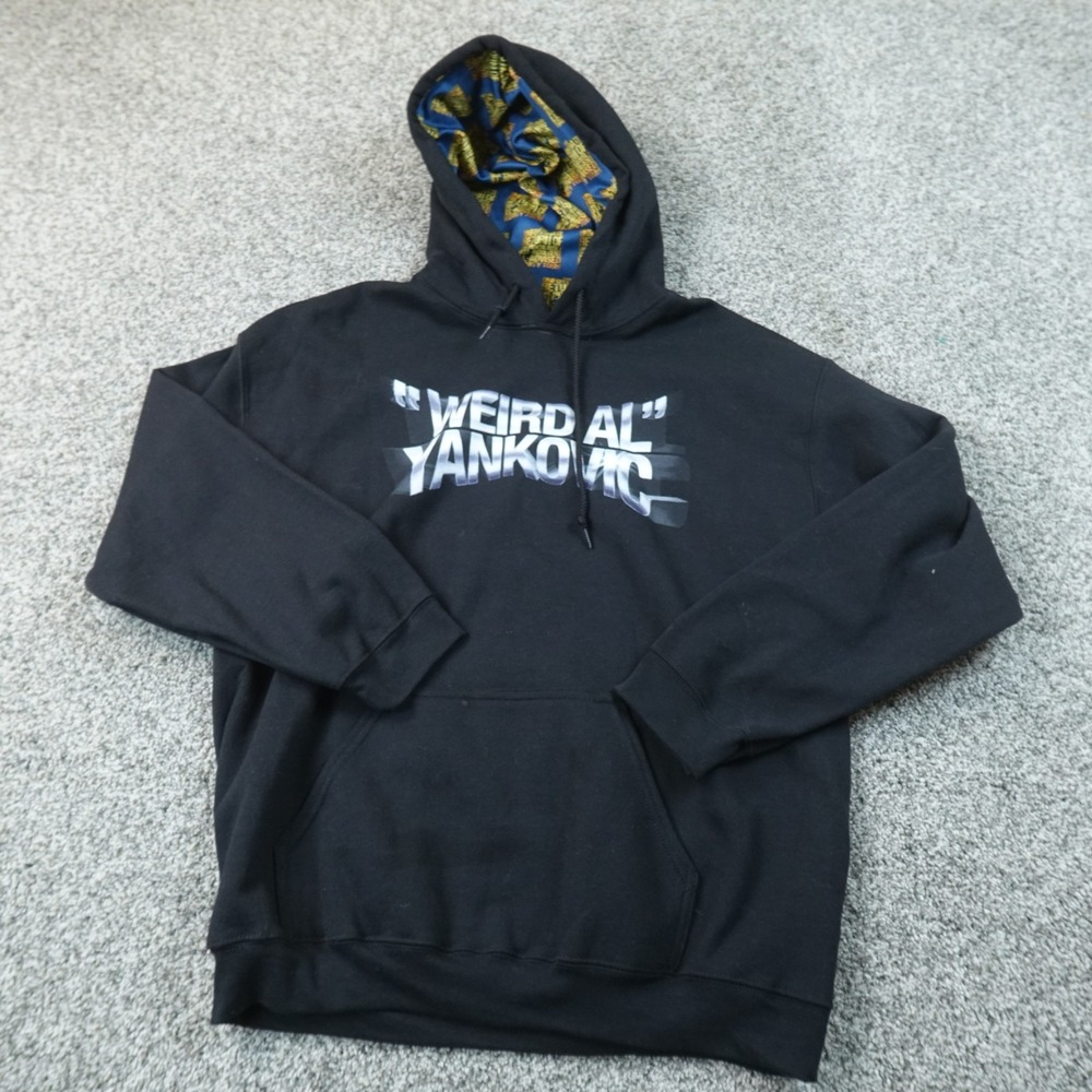 Weird Al Yankovic Hoodie Mens L Black Pullover Sweatshirt Ill Advised Vanity Top